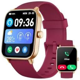 Produktbild: Smartwatch Herren mit Telefonfunktion, Alexa eingebaute, 1.8'' Fitnessuhr Damen mit Herzfrequenz, SpO2, Schlaf, Stress Monitor, 100+ Sportmodi, IP68 Wasserdicht Schrittzähler Uhr Damen für Android iOS