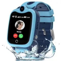 Produktbild: Smartwatch Kinder, 4G Kinder Smartwatch mit GPS und Telefon, Wasserdicht GPS Uhr Kinder mit Anruffunktion Videoanruf SOS IP68 Handy Spiel Voice Chat Wecker Schulmodus Jungen Mädchen Student Geschenk