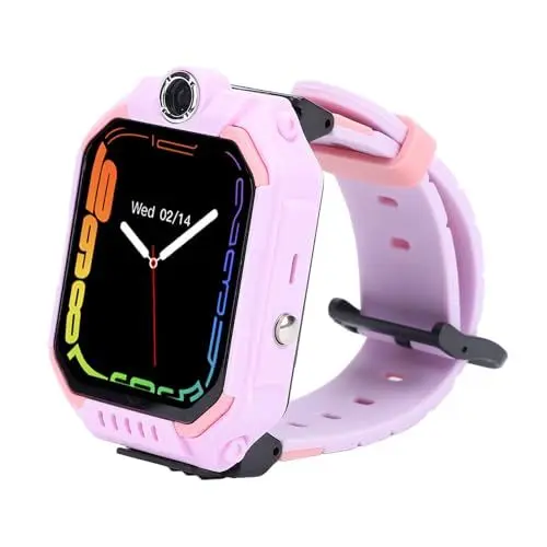 Produktbild: Smartwatch für Kinder, Digitaluhr mit HD Bildschirm, Telefonuhr mit Anrufen, SMS, Kamera, Schulmodus, SOS Funktion, Standort, Wecker, Taschenrechner, IP68 Wasserdicht (PINK)