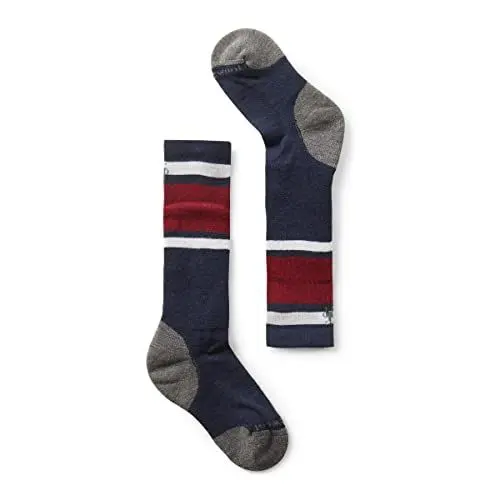 Produktbild: Smartwool Unisex-Youth Kids' Wintersport Full Cushion Stripe OTC Socks, DEEP Navy, S