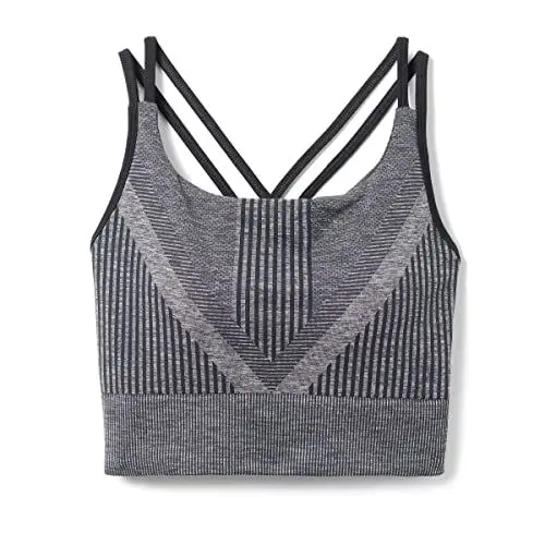 Produktbild: Smartwool Women's Strappy Bra Intraknit-Träger-BH für Damen, Black Heather, XS