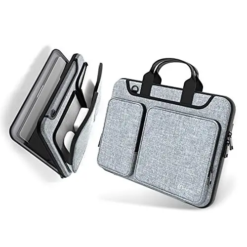 Produktbild: Smatree Hartschale Laptop Tragetasche Kompatibel mit NEU 2021 MacBook Pro 14 Zoll, MacBook Pro 13,3-14 Zoll Laptoptasche, hat mehrere Taschen für iPad, mit Zubehörtaschen