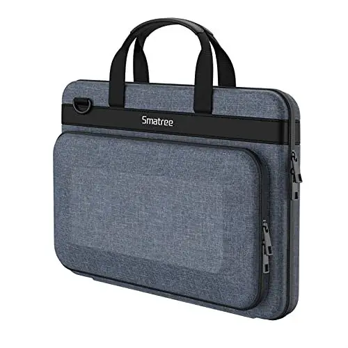 Produktbild: Smatree Laptop Hartschalen Tasche Kompatibel mit 14,2 Zoll MacBook Pro 2023/2021/13,6 Zoll MacBook Air Tragetasche, Grau-Blau