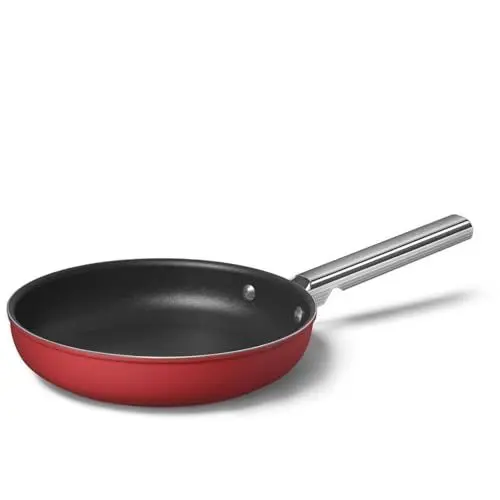 Produktbild: Smeg, Antihaft-Bratpfanne CKFF3001RDM, Durchmesser 30 cm, ergonomischer Edelstahlgriff, für alle Herdarten, bis zu 250° im Backofen, 3,3 l Fassungsvermögen, Rot