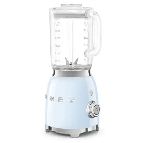 Produktbild: Smeg, BLF03PBEU, 1,5 l Standmixer, 4 -Geschwindigkeitsstufen, 4 Automikprogramme, Abnehmbare Doppelklinge, Deckelöffnung transparent mit Dosierkappe, rutschfest, 800W, Blau
