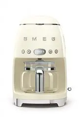 Produktbild: Smeg, DCF02CREU, Filter-Kaffeemaschine, Aroma und Autostart-Funktion, Glaskaraffe bis 12 Tassen, 2 Intensitätsniveaus, Warmhaltefunktion, 1050W, Creme