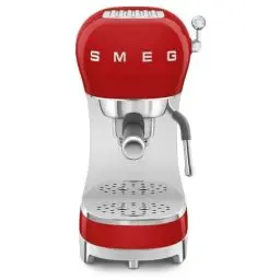 Produktbild: Smeg, Espresso-Kaffeemaschine ECF02RDEU, Cappuccino-Dampfunktion, Thermoblock, großes Tassengehäuse und Doppelkaffeefunktion, 1 L Wassertank, benutzerfreundliches Bediensystem, 1350 W, Rot