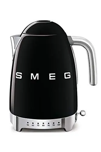 Produktbild: Smeg, Wasserkocher Temperatur regelbar KLF04BLEU 1,7L zuzüglich Temperaturniveaus, Anti-Limiden Filter, Wasserspiegelindikator, Stromversorgung 2400W, Schwarz