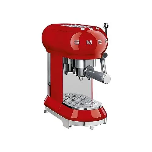Produktbild: Smeg Espresso-Kaffeemaschine ECF01RDEU, 1350, Kunststoff, 1 Liter, Rot