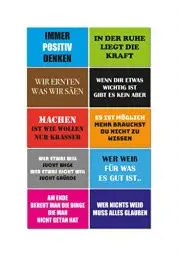 Produktbild: Smileyboard - Motivationskarten Magnet-Set - 10 Magnete Fuer Erfolg/Selbstbewusstsein/Mindset/Glaubenssätze/Resilienz/Gute Laune - 80 x 50mm