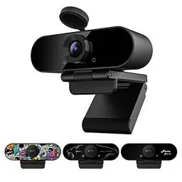 Produktbild: Smilodon 1080P HD Webcam, Pro, mit 110° Weitwinkel, Sichtschutz Abdeckung, Stativ, für Konferenzen, Live-Streaming, Aufnahme, Kompatibel mit Skype/Zoom/Teams/YouTube