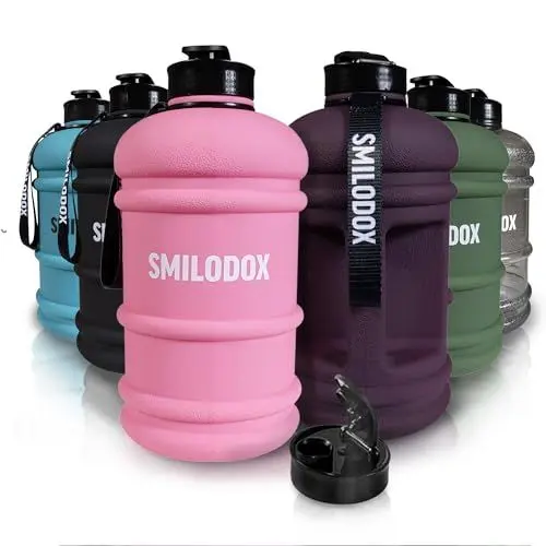 Produktbild: SMILODOX Trinkflasche Unisex Sport Fitness Gym Training Wasserflasche Bottle-2,2l, Farbe:Anthrazit