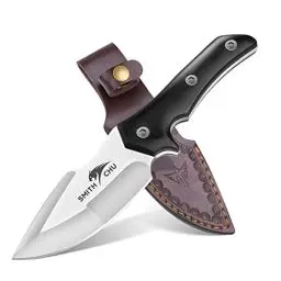 Produktbild: SMITH CHU Survival Messer Jagdmesser Feststehende Klinge, Full Tang Camping Messer, Scharf bushcraft messer 11cm Klinge mit Scheide, Outdoor Messer für Angler Jäger Abenteurer Wanderer