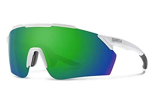 Produktbild: Smith Ruckus Sonnenbrille, matt weiß/grün verspiegelt