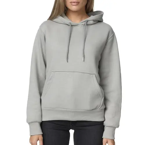 Produktbild: Smith & Solo Hoodie Damen – Kapuzenpullover Frauen Baumwolle Long, mit Kapuze Pullover Sweatshirt Rundhals, Slim Fit Freizeit Sport Langarmshirt, Hoodies Training - Pulli (XL, Grau)