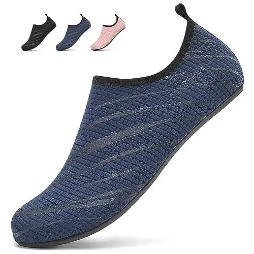 Produktbild: SMITWORLD Badeschuhe Aquaschuhe für Herren Damen rutschfest, Wasserschuhe Strandschuhe für Pool Kajakfahren Angeln (Dunkelblau, 43 EU)