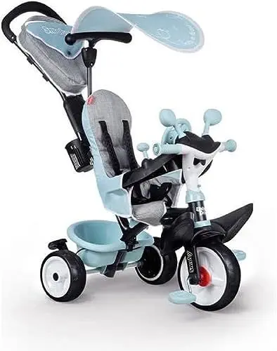 Produktbild: Smoby - Baby Driver Plus Blau - 3-in-1 Kinder Dreirad, mitwachsendes Multifunktionsfahrzeug mit premium Ausstattung, für Kinder ab 10 Monaten