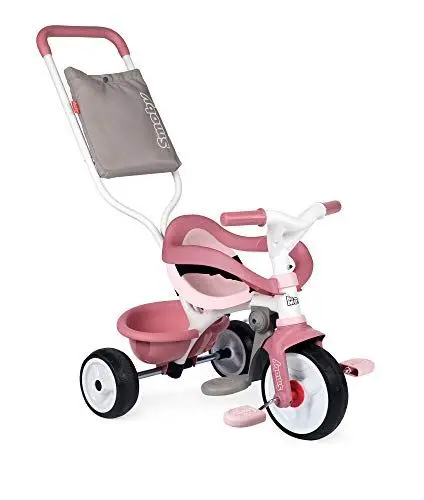 Produktbild: Smoby - Be Move Komfort rosa - Kinderdreirad mit Schubstange, Sitz mit Sicherheitsgurt, Metallrahmen, Pedal-Freilauf, für Kinder ab 10 Monaten