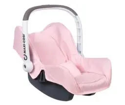 Produktbild: Smoby - Maxi Cosi Autositz - Autositz mit Tragebügel im Original Maxi-Cosi Design, Puppen-Zubehör für Puppen bis 42 cm, für Kinder ab 3 Jahren, rosa