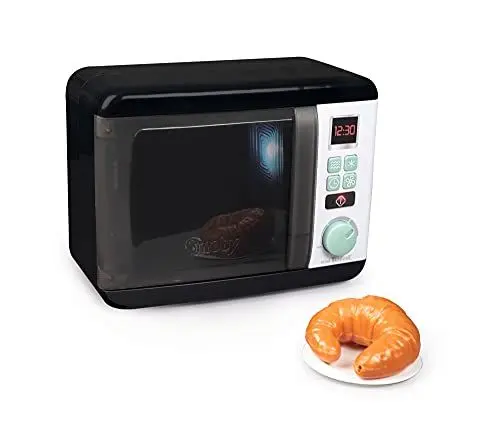 Produktbild: Smoby - Tefal Elektronische Mikrowelle - im original Tefal-Design, mit Licht- und Soundfunktion und Crossant mit Teller, für Kinder ab 3 Jahren, Schwarz, Weiß (310598WEB)