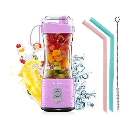 Produktbild: Smoothie Maker to go,Vaeqozva 380ml Tragbarer Mixer Mixer Smoothie Maker Klein,Portable Blender USB Wiederaufladbarem,Mini Mixer für Shake und Smoothies,Mini Standmixer für Saft Marmelade,Rosa