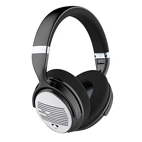 Produktbild: Smpl Noise Cancelling Kopfhörer - Bluetooth-Over-Ear-Kopfhörer, mit Mikrofon zum Anrufen, 16-Stunden-Spielzeit - Silber