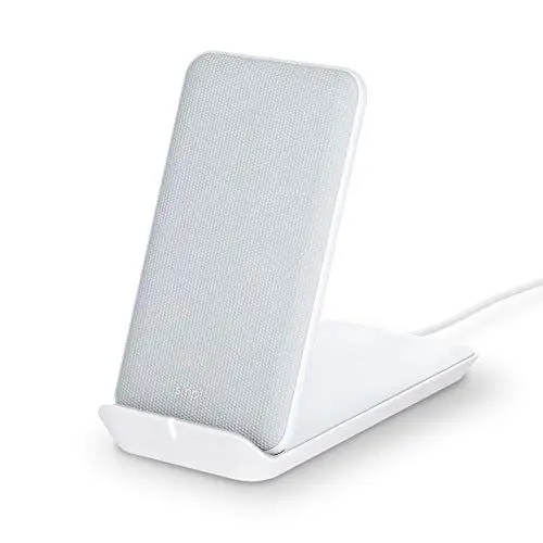 Produktbild: Smpl Wireless Ladegerät - Kabelloser Ladeständer 10W, Schnellladegerät, Qi-zertifiziert, kompatibel mit iPhone und Samsung Galaxy - Weiß