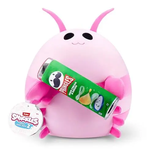 Produktbild: Snackles 77573B, Pink Shrimp (Pringles, Sour Cream & Onion), Serie 2, 35 cm großes Plüschspielzeug, Medium (35 cm)
