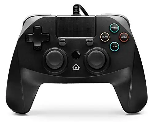 Produktbild: snakebyte GAMEPAD 4S - schwarz - kabelgebundener Controller kompatibel mit PlayStation 4 / PS4 Slim / Pro / PS3, Analoge Dual Joysticks, 3m Kabellänge, Touchpad, haptisches Feedback