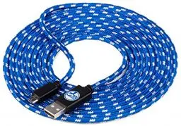 Produktbild: snakebyte S04 Micro USB Ladekabel 3 Meter - Offiziell lizenziertes FC Schalke 04 Micro USB Kabel / Nutzung für Smartphone, Handy, Tablet, Controller, PS4, Xbox, Computer, Laptop, uvm. / S04 Design