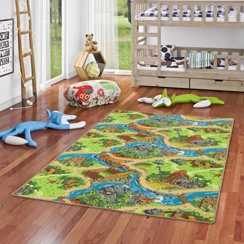 Produktbild: Snapstyle Kinder Spiel Teppich Abenteuerland Bunt in 24 Größen