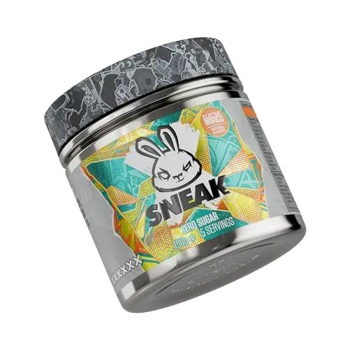 Produktbild: SNEAK | Elektrische Mango 150g Geschmack | In-Game Focus Boost Energy Drink, zuckerfrei, kalorienarm, vegetarisch | 15 Portionen