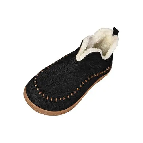 Produktbild: Sneaker Herren Sneaker Rutschfeste Stiefel Damen Women's Snow Boots Fashion Casual Sneakers Breathable Flat Casual Shoes Winter Padded Warm Women's Boots Trachtenschuh Damen Stiefel Schuhe (Black, 40)