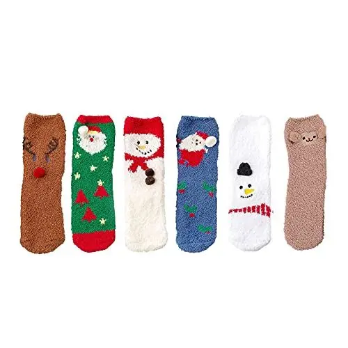Produktbild: Sneaker Socken Damen Socken Baumwolle Herren 4346 Startseite Fleecesocken Korallenpaar Weihnachten Dreidimensionale 6er Socken KniestrüMpfe Damen Sexy Sneaker Socken Damen 3942 (AS Shown, One Size)