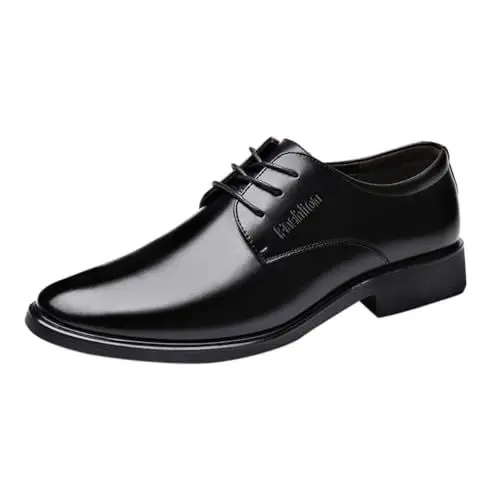 Produktbild: Sneaker & Sportschuhe FüR Herren On Cloud Herren Herren Frühling und Casual Business Fashion Formal Weiches Slip On High Heel Flache Mund Lederschuhe Herren Sommerschuhe OrthopäDische (Black, 43)