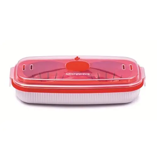 Produktbild: Snips, Eierkocher - Omelettkocher für die Mikrowelle, Eierkocher Mikrowelle 0,75 l, 24 x 12,5 x 6 cm, Eierkocher 2 Eier Farbe Weiß und Rot, Hergestellt in Italien