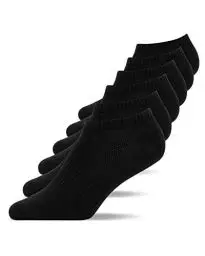 Produktbild: Snocks Männer und Frauen Sneaker Socken 6er Set Gr. 39-42 I Füßlinge passend für alle Schuhe I Dünne Socken auch für Hausschuhe geeignet I Egal ob für die Arbeit, gemütlich Zuhause oder Gym I Schwarz
