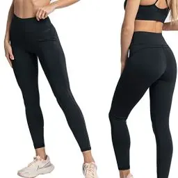 Produktbild: Snocks High Waist Leggings Lang Damen - Sport mit Bauchkontrolle und Anti-Squat - Blickdichte Sporthose - Super Dehnbar - Push Up Sportswear ideal für Yoga, Laufen, Gym - Gr.S, Farbe Schwarz