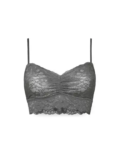 Produktbild: Snocks Spitzen BH - Damen Bustier Spitze, Ohne Bügel, Verstellbare Träger, Elastischer Bund - Angenehm Weiche Material, Sinnliches Design - Gr. M - Farbe Volcanic