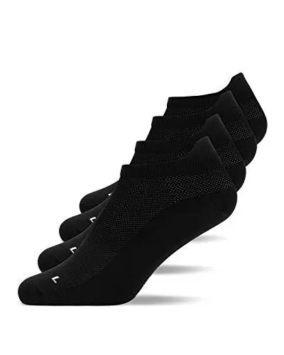 Produktbild: Snocks Unisex Kurze Jogging Socken Gr. 43-46 I Atmungsaktive Sportsocken für Männer & Frauen I Low Sport Füßlinge für jede Sportart I Anti Blasen Schutz Sommer Socken I Schwarz