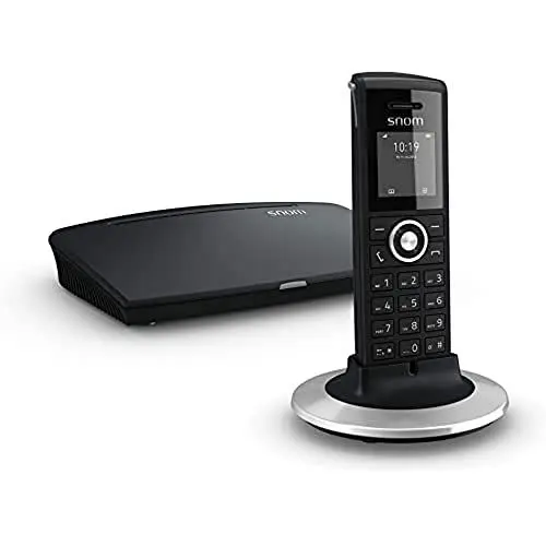Produktbild: Snom M325 Singlecell IP-DECT-Paket, Schnurlos Set, DECT IP telefon + Basisstation (M300-Basisstation und M25-Mobilteilpaket, bis zu 20 Mobilteile, bis zu 5 parallele Anrufe), Schwarz, 00003955