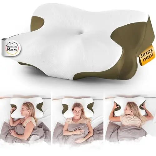 Produktbild: Snoozify Orthopädisches Kopfkissen - Ergonomisches Kissen für Nackenschmerzen als Rücken,Bauchschläfer & Seitenschläferkissen Memory Foam Pillow- Perfektes Nackenstützkissen - Antischnarchkissen