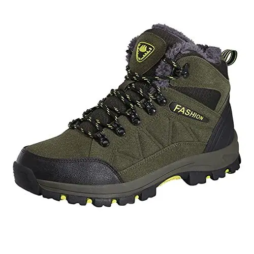 Produktbild: Snowboard Schuhe Herren 40 Paarmodelle Herren Mittleres Und Ältere High Top Plus Samt Verdickte rutschfeste Bequeme Baumwollschuhe Warme Bergsport-Schneestiefel Weiße Schuhe Herren Anzug (A, 45)