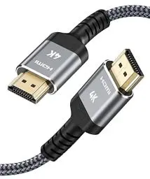 Produktbild: SNOWKIDS 4K HDMI Kabel 2Meter,HDMI-Kabel 4K@60Hz Nylon Geflecht Vergoldete Anschlüsse mit Ethernet/Audio Rückkanal, Kompatibel mit HDTV/Laptop/Blu-ray/Soundbar/Monitor/PS-5/X-box