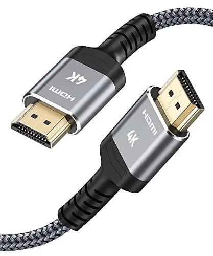Produktbild: SNOWKIDS 4K HDMI Kabel 2Meter,HDMI-Kabel 4K@60Hz Nylon Geflecht Vergoldete Anschlüsse mit Ethernet/Audio Rückkanal, Kompatibel mit HDTV/Laptop/Blu-ray/Soundbar/Monitor/PS-5/X-box