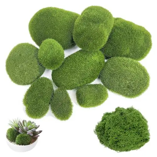 Produktbild: SNSYGN 11 Stück Kugelmoos, Grüne Bastelmoos Kunst Moos Terrarium Moos Künstliche Mooskugeln Moosbälle für Blumenarrangements, Garten, Terrarien und Basteleien