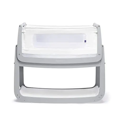 Produktbild: Snuz Beistellbett Baby - SnuzPod Babybett mit Atmungsaktiver Matratze. Vielseitig und tragbar, dank herunterziehbare, netzbezogenen Seitenwänden und leichtgewichtig abnehmbaren Stubenwagen, Grau