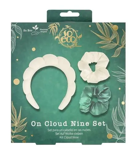 Produktbild: So Eco: On Cloud Nine Set - Haarband, Haargummi & Haarband - Grün - 3 Stück - Satin - Unisex - Alle Haararten