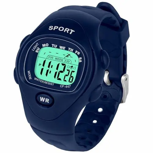 Produktbild: SOCICO kinderuhr Digital,Armbanduhr für Jungen Mädchen Alter 3–10 Jahren, Outdoor Sportuhr 3ATM/30M wasserdichte Kinder Uhr mit LED Licht, Wecker, Stoppuhr für Kinder Geschenk (Blau)