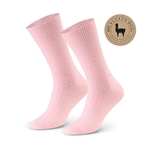 Produktbild: Socken aus 50% Alpakawolle für Damen und Herren – hypoallergen, thermo-isolierend, nahtlos, mit zartem Bund, bequem und angenehm auf der Haut.